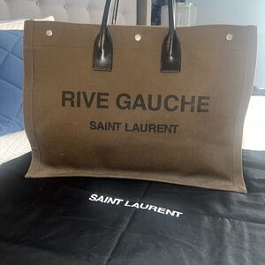 Saint Laurent Rive Gauche Olive Tote large